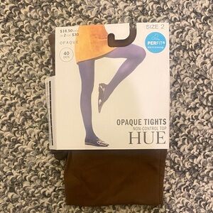 HUE Brown Opaque Tights